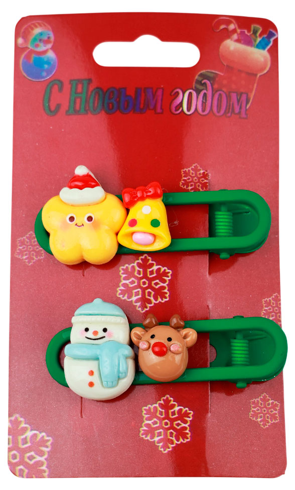 

Зажим для волос новогодний Дамское счастье 2704, 1 пара