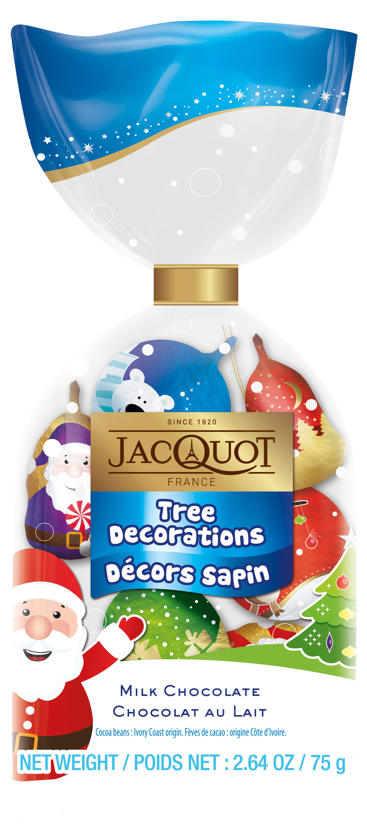 

Шоколад фигурный Jacquot Елочные игрушки, 75 г