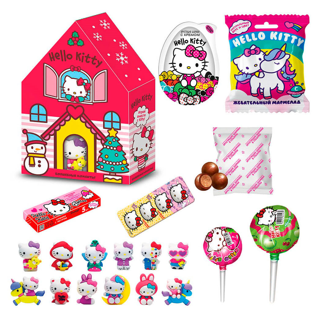 

Подарок новогодний сладкий Hello Kitty Волшебные моменты, 129 г