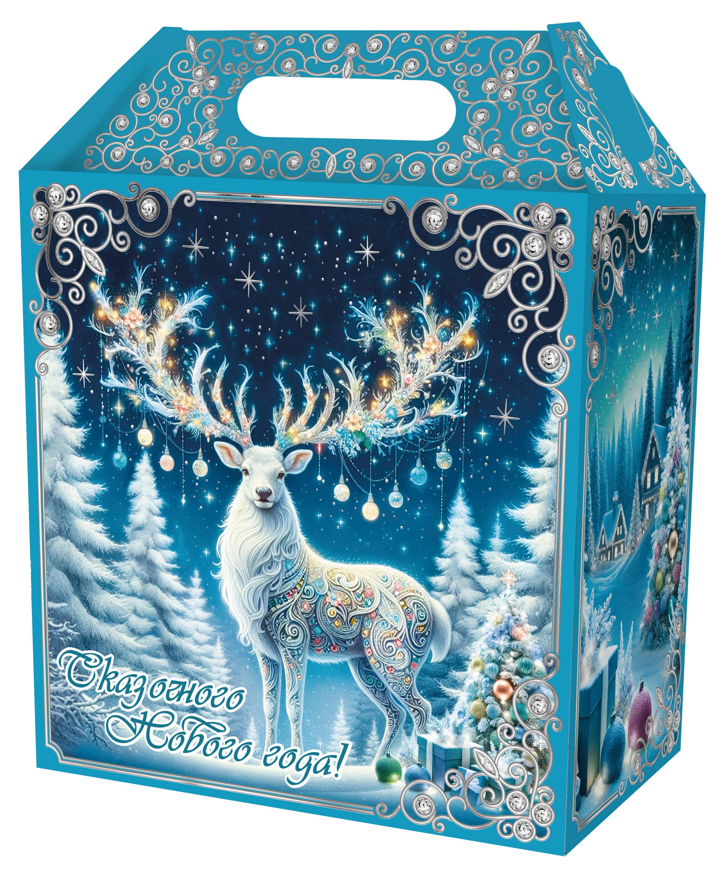 

Подарок новогодний сладкий ПоД'Ари Чемодан с оленем, 1,2 кг