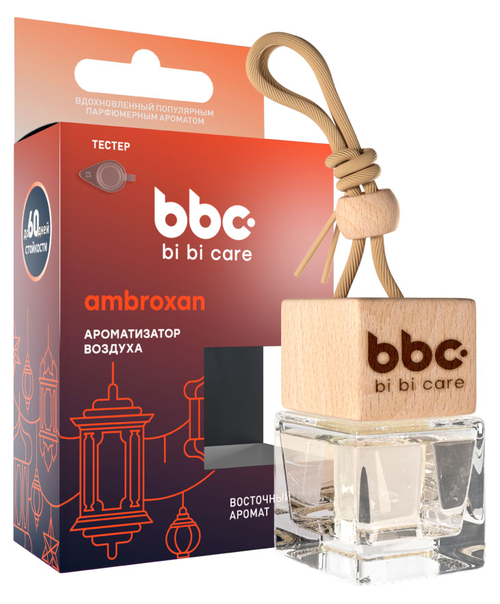 Изображение товара Автомобильный ароматизатор bi bi care Ambroxan подвесной флакон восточный аромат