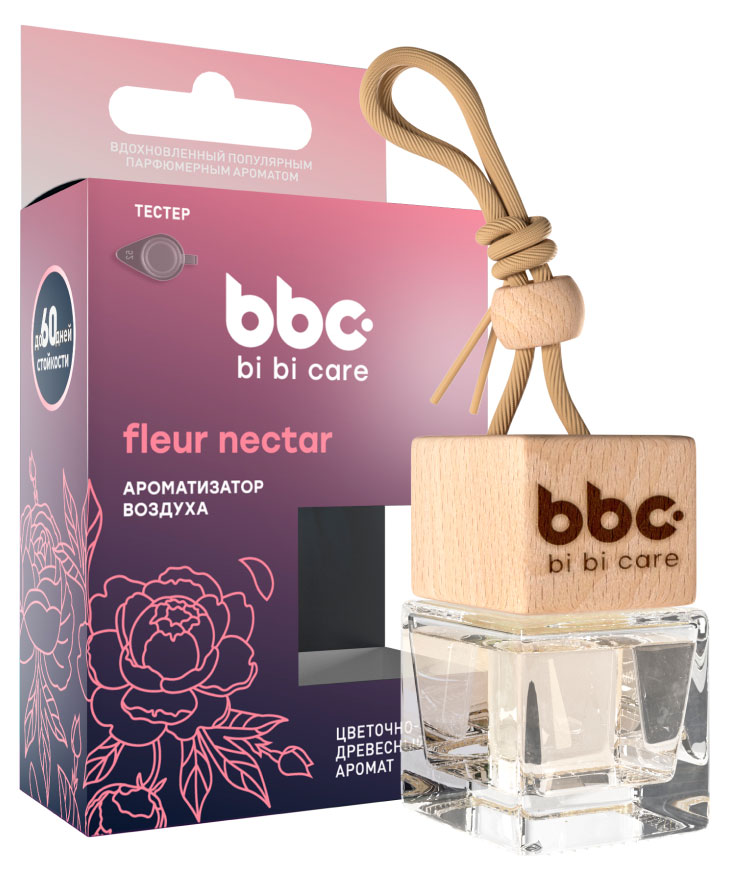 Изображение товара Автомобильный ароматизатор bi bi care Fleur Nectar подвесной стильный аромат с древесно-цветочными 