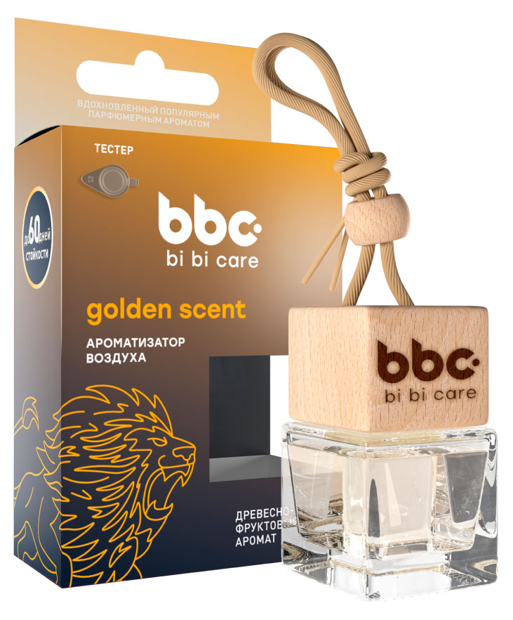 Изображение товара Ароматизатор воздуха автомобильный bi bi care Golden Scent флакон подвесной