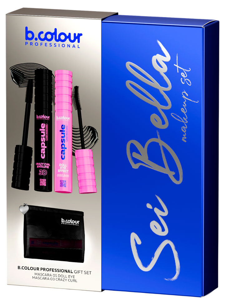 Изображение товара Набор подарочный для макияжа глаз B.Colour Professional Ohh La La!, Тушь для ресниц 05 Doll eye + Тушь для ресниц 03 Crazy curl