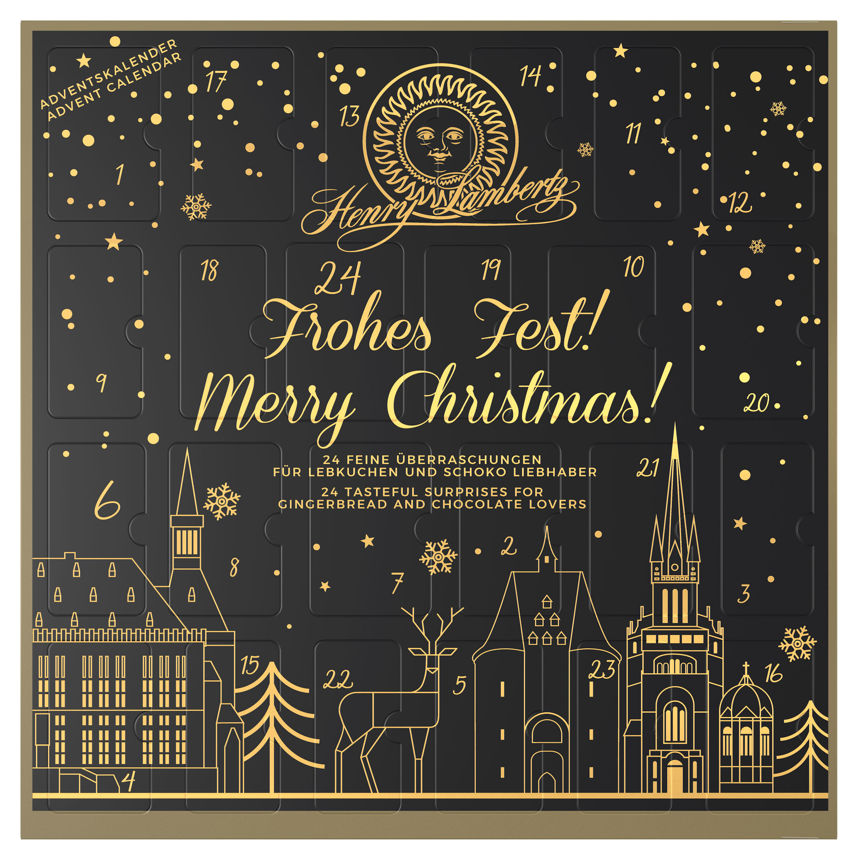 

Подарок новогодний сладкий Lambertz Адвент-календарь с пряниками и пралине, 290 г