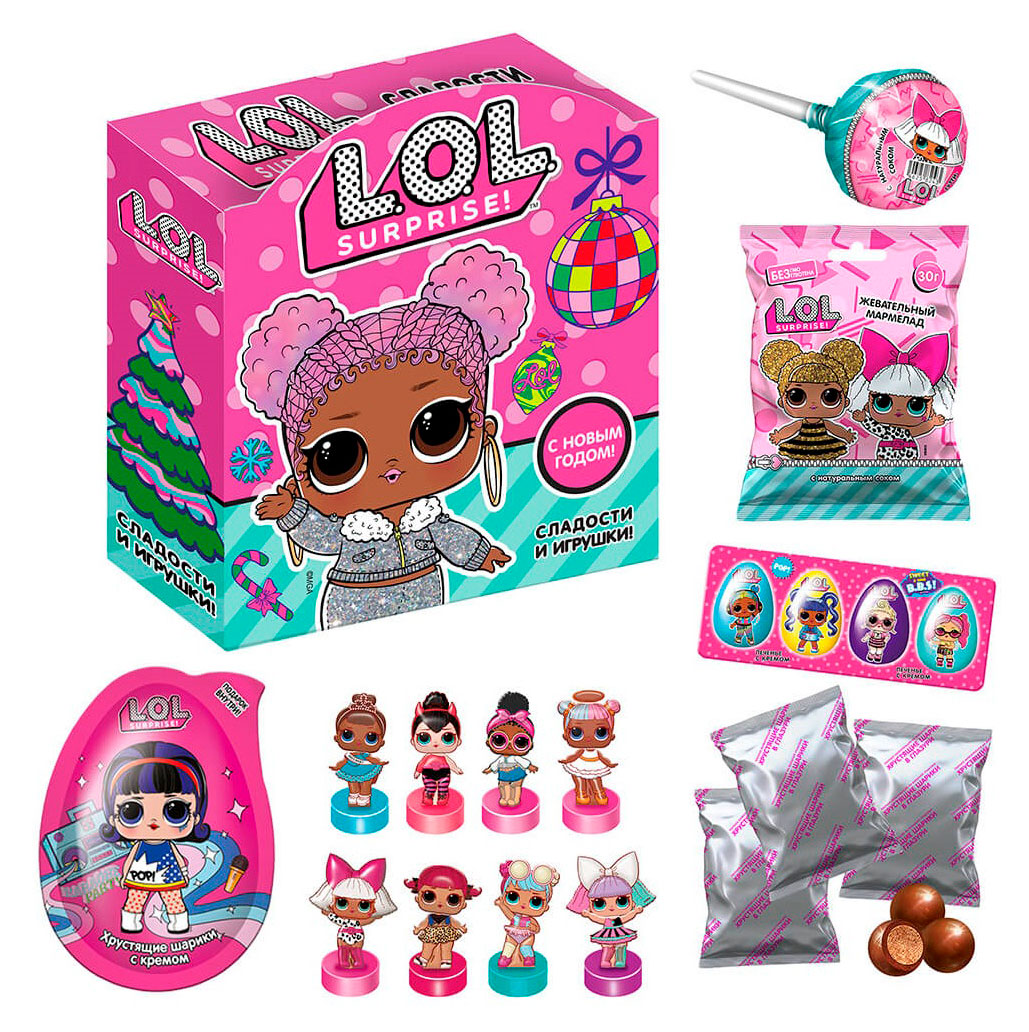 

Подарок новогодний сладкий L.O.L Сладости и игрушки, 122 г