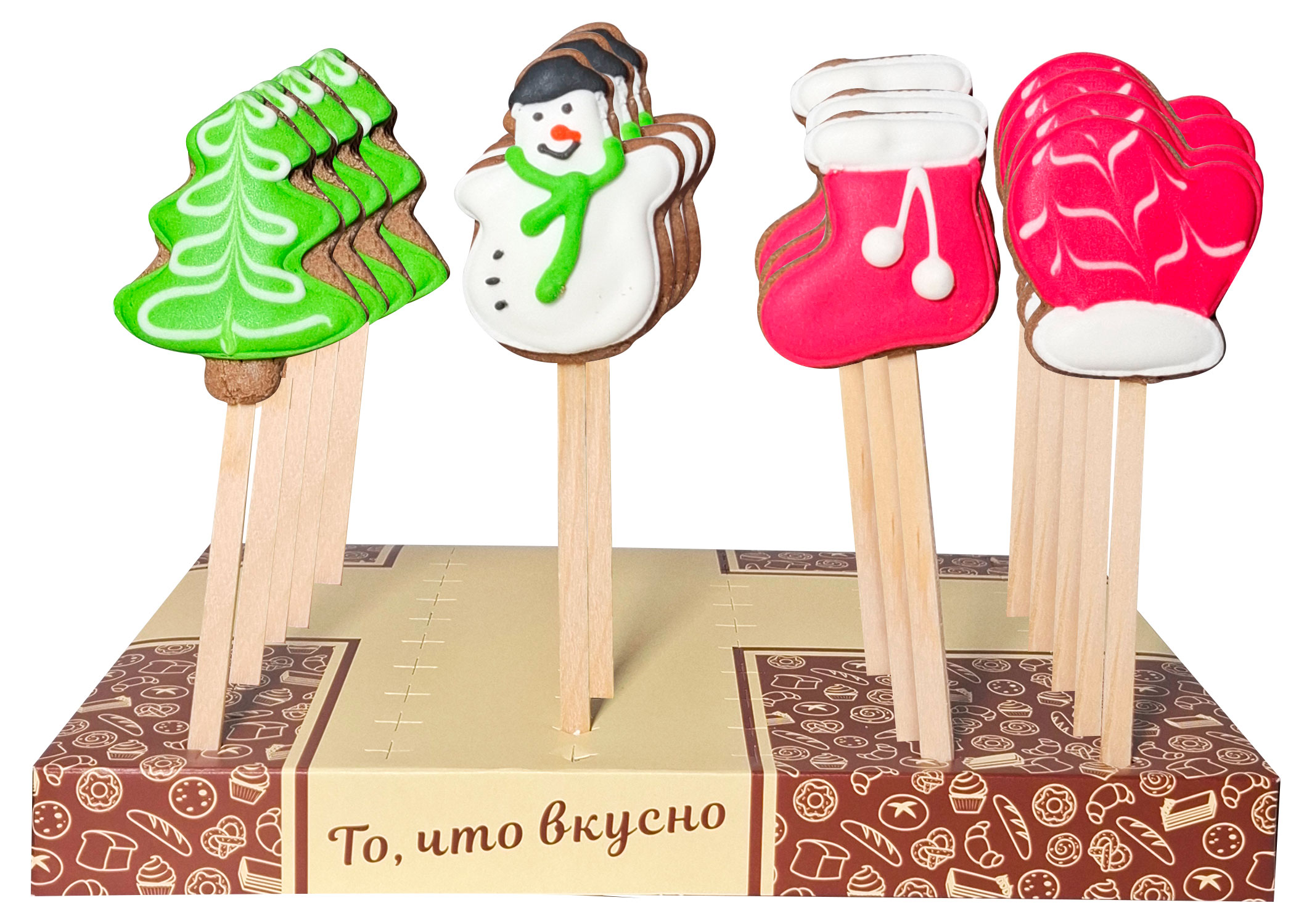 

Печенье-мини Lenco шоколадное на палочке Новогоднее, 15 г 1шт в ассортименте