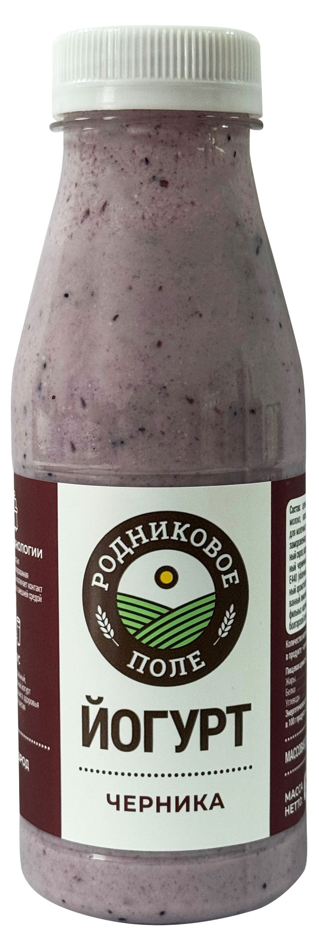 

Йогурт питьевой Родниковое поле Черника ГОСТ 3,2% БЗМЖ, 330 г