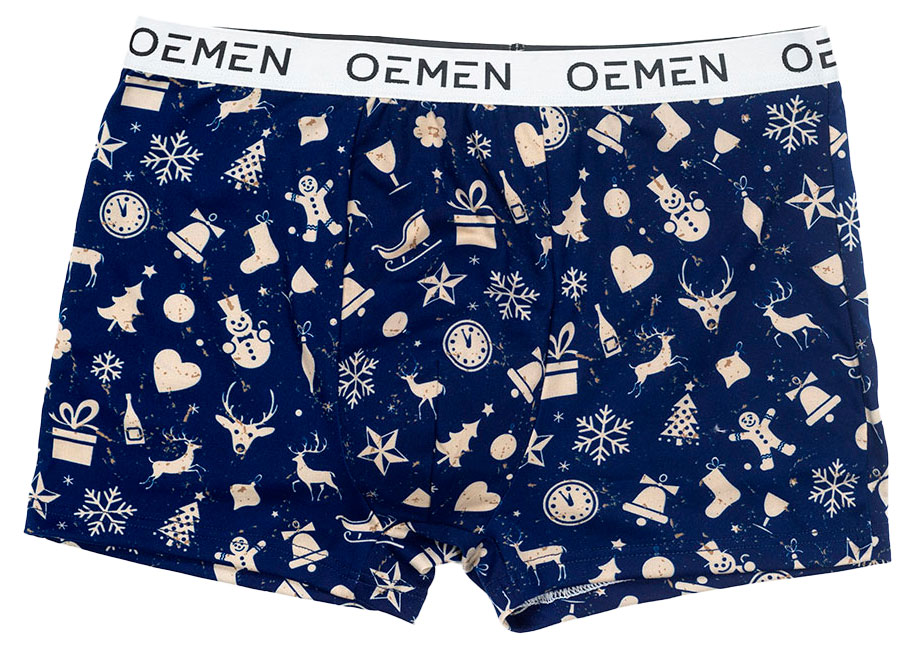 

Трусы мужские OEMEN Боксеры Новогодние синие, р. 50