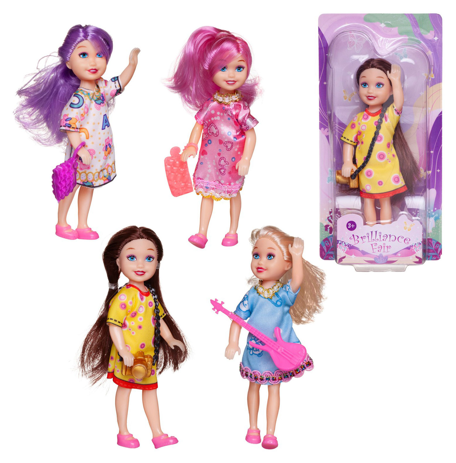 Изображение товара Мини кукла Abtoys Brilliance Fair 13 см в ассортименте для девочек