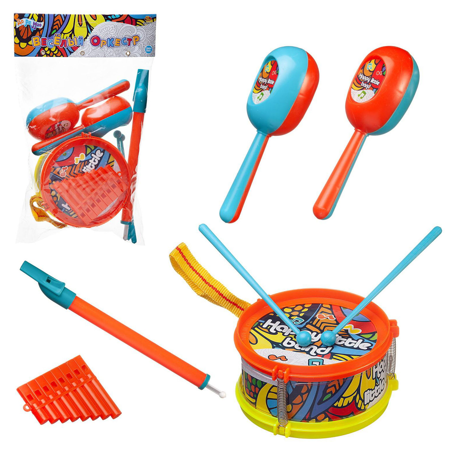 Изображение товара Набор музыкальных инструментов Abtoys ДоРеМио для детей от 3 лет яркий развивающий комплект