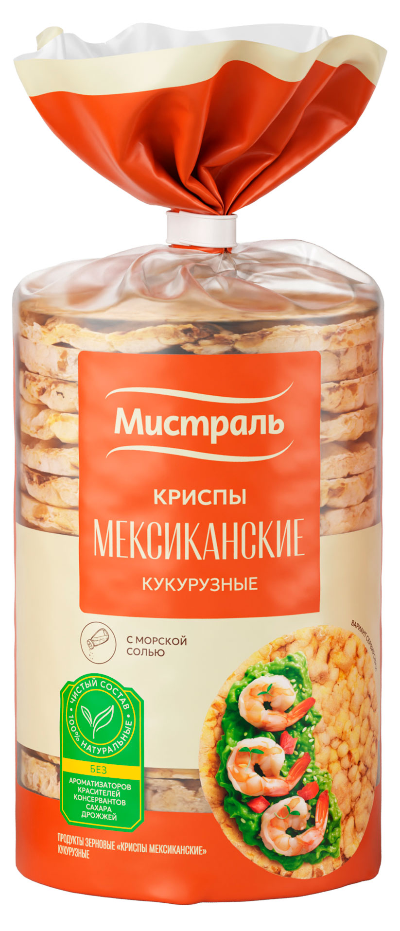 Изображение товара Кукурузные криспы Мистраль Мексиканские 145 г закуска с кукурузой и солью