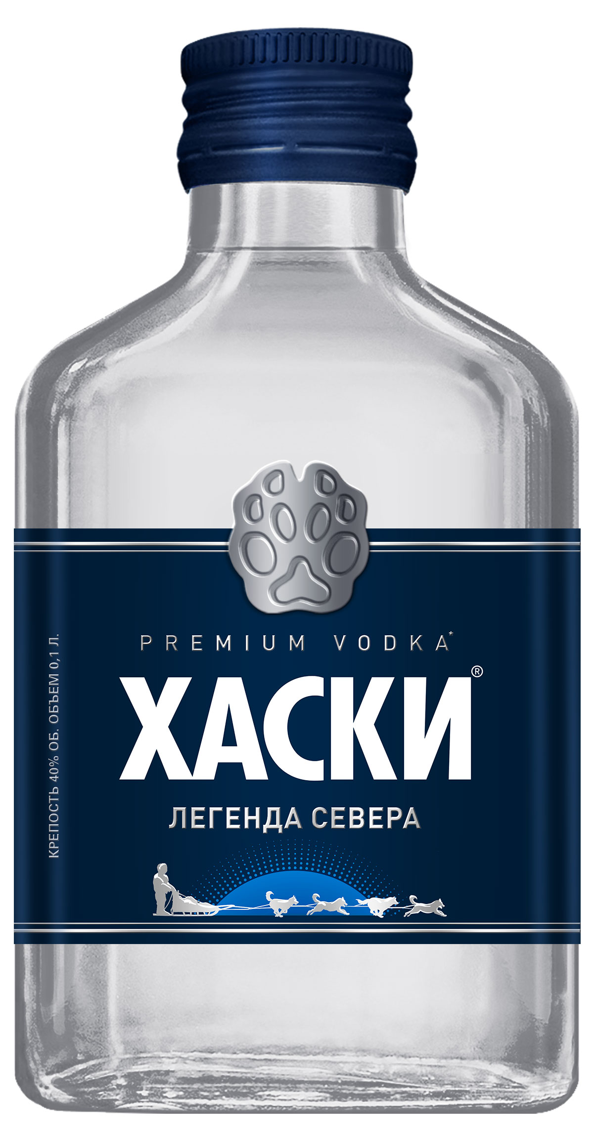 Изображение товара Водка Хаски Легенда севера 0,1л Россия натуральная классическая