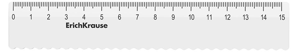 

Линейка ErichKrause Clear с волнистым краем, 15 см