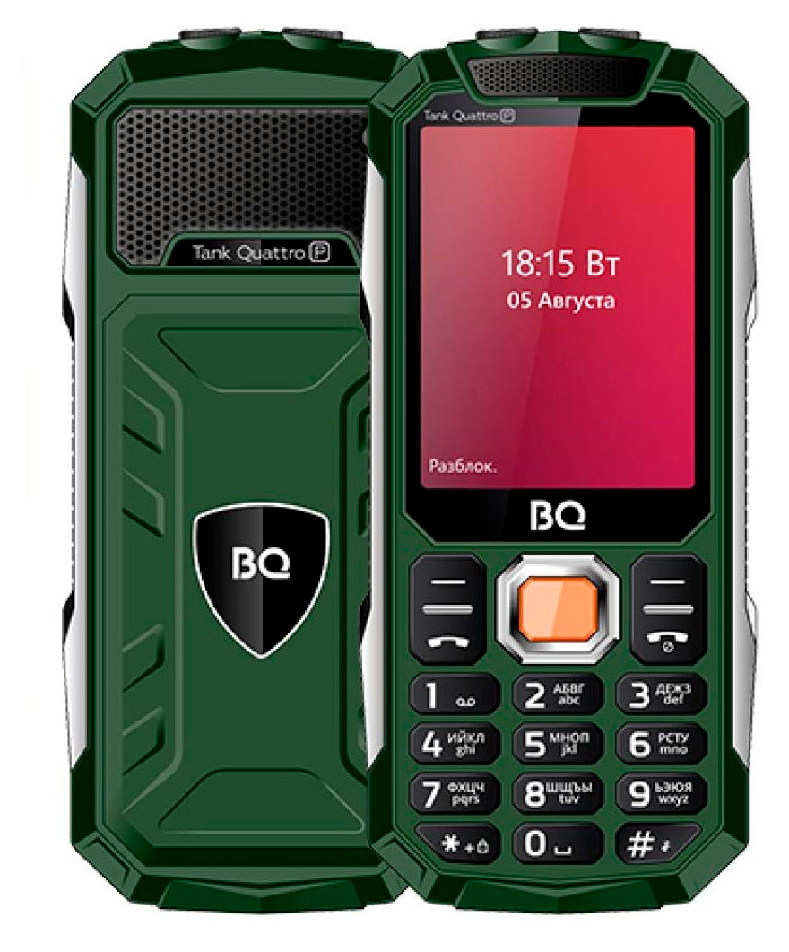 Изображение товара Мобильный телефон BQ 2817 Tank Quattro Power зеленый