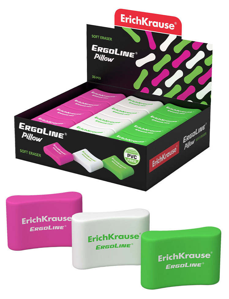 

Ластик ErichKrause EK ErgoLine Pillow, 1 шт в ассортименте