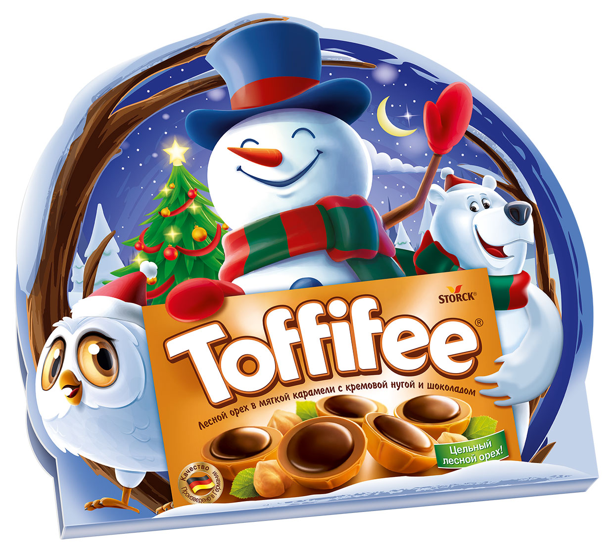 Изображение товара Конфеты Toffifee Санта 125 г в подарочной упаковке вкусное лакомство для подарка