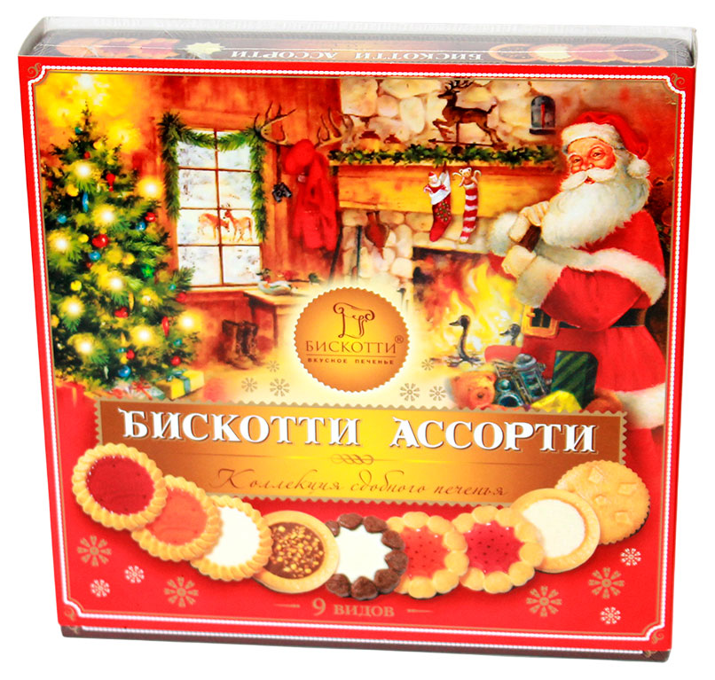 

Печенье сдобное Бискотти Ассорти, 345 г