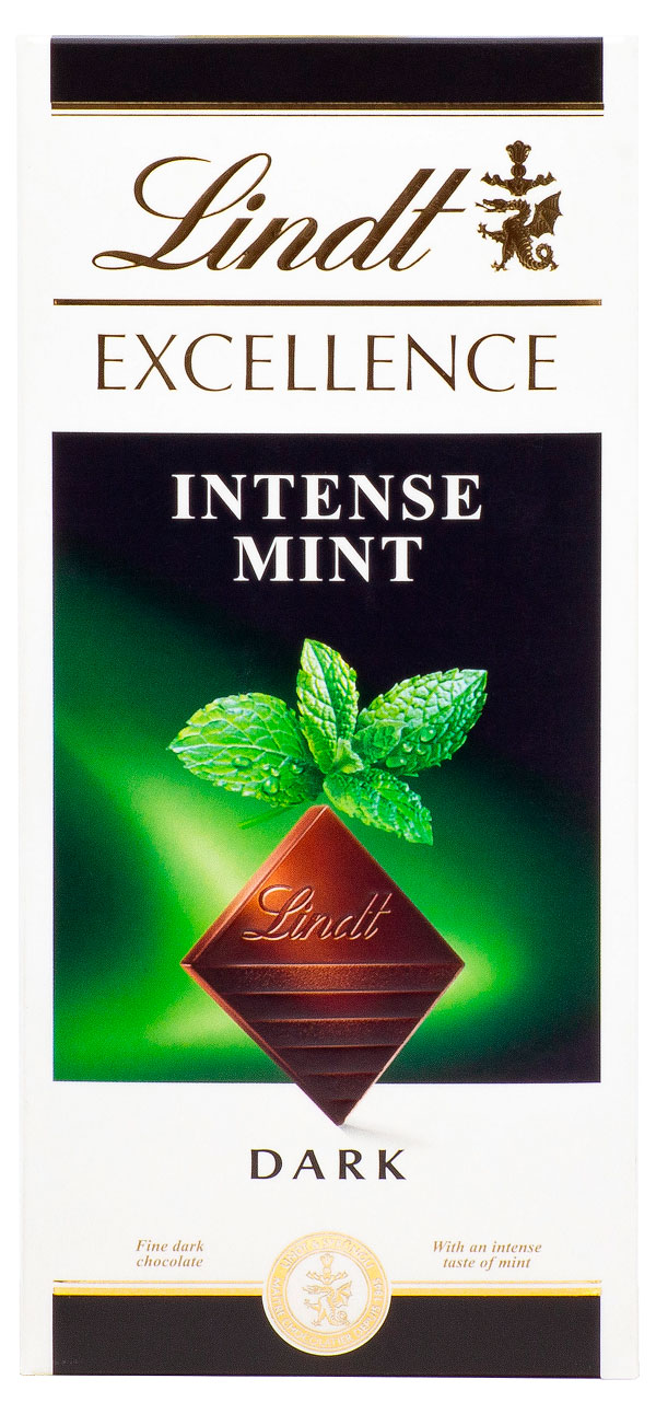 Изображение товара Шоколад Lindt Excellence темный со вкусом мяты 100 г