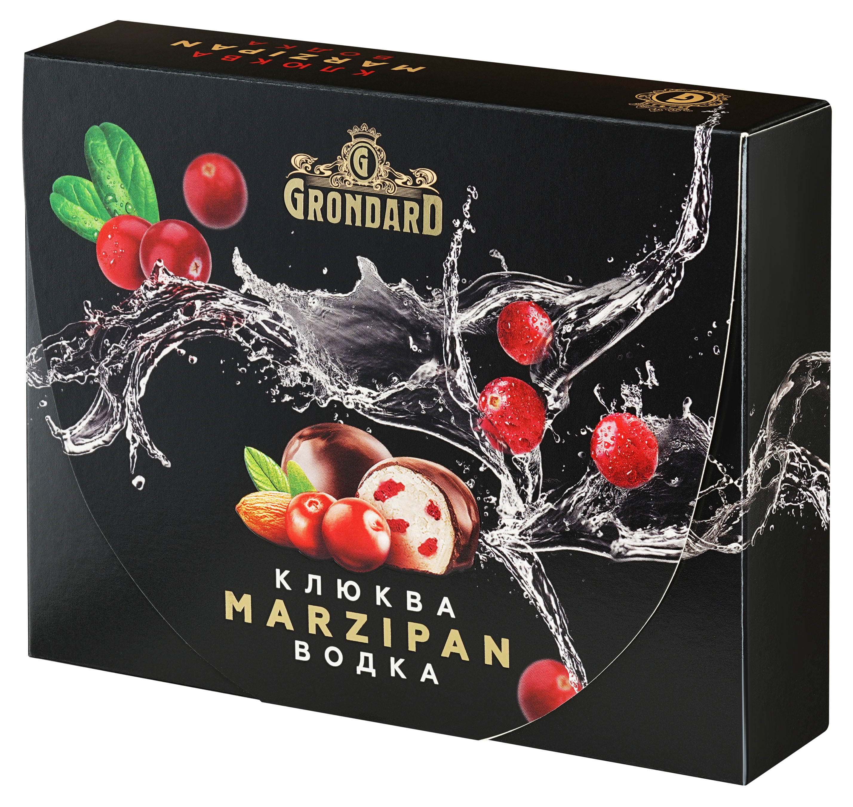 Изображение товара Конфеты GRONDARD Марципановые с клюквой и водкой 98 г Россия