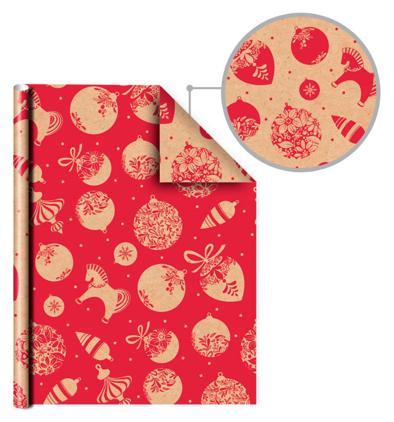 

Бумага упаковочная Арт & Дизайн крафтовая двусторонняя в ассортименте, 67,7x99 см