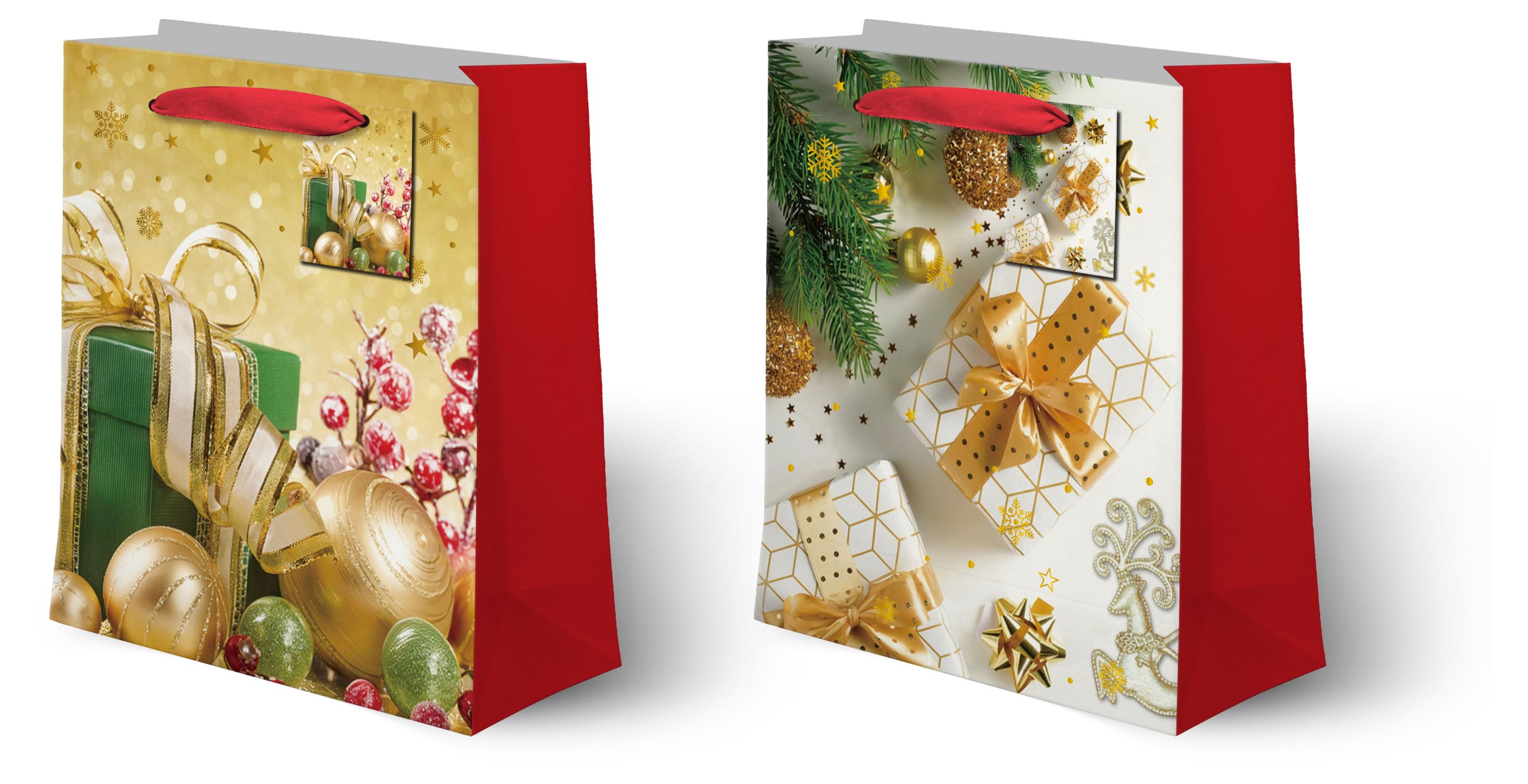 Изображение товара Подарочный пакет Золото 30х39х12 см мягкий и стильный для подарков