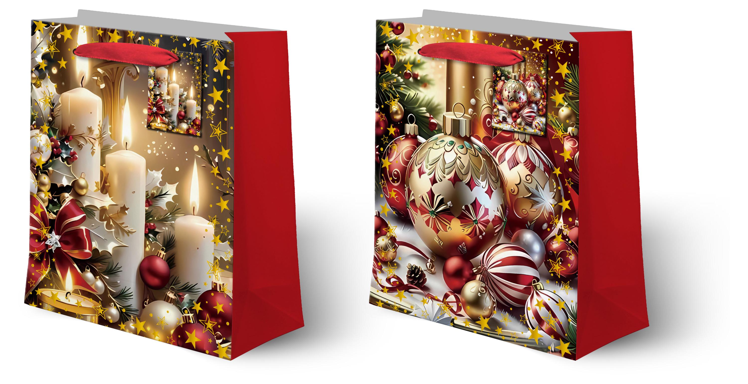 Изображение товара Подарочный новогодний пакет 17,5х23,5х8 см ассортимент