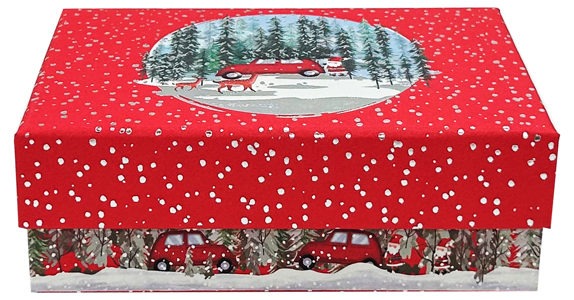 Изображение товара Новогодняя подарочная коробка 17x12x5,5 см стильная и элегантная