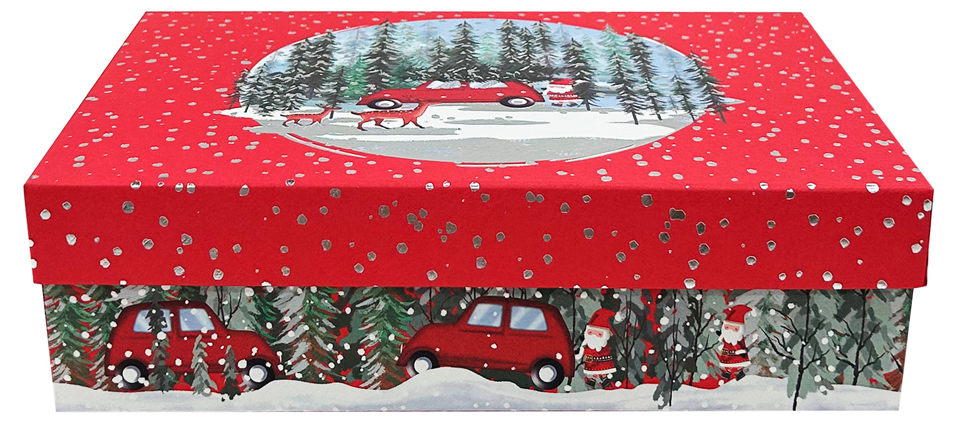 Изображение товара Новогодняя подарочная коробка 275×195×75 мм стильная праздничная упаковка