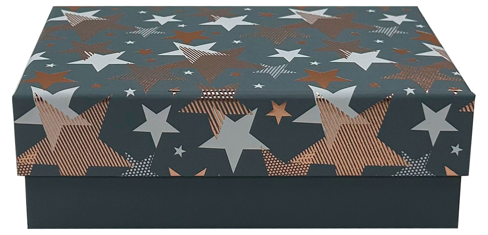 Изображение товара Подарочная коробка Звезды 17x12x5.5 см для новогодних подарков