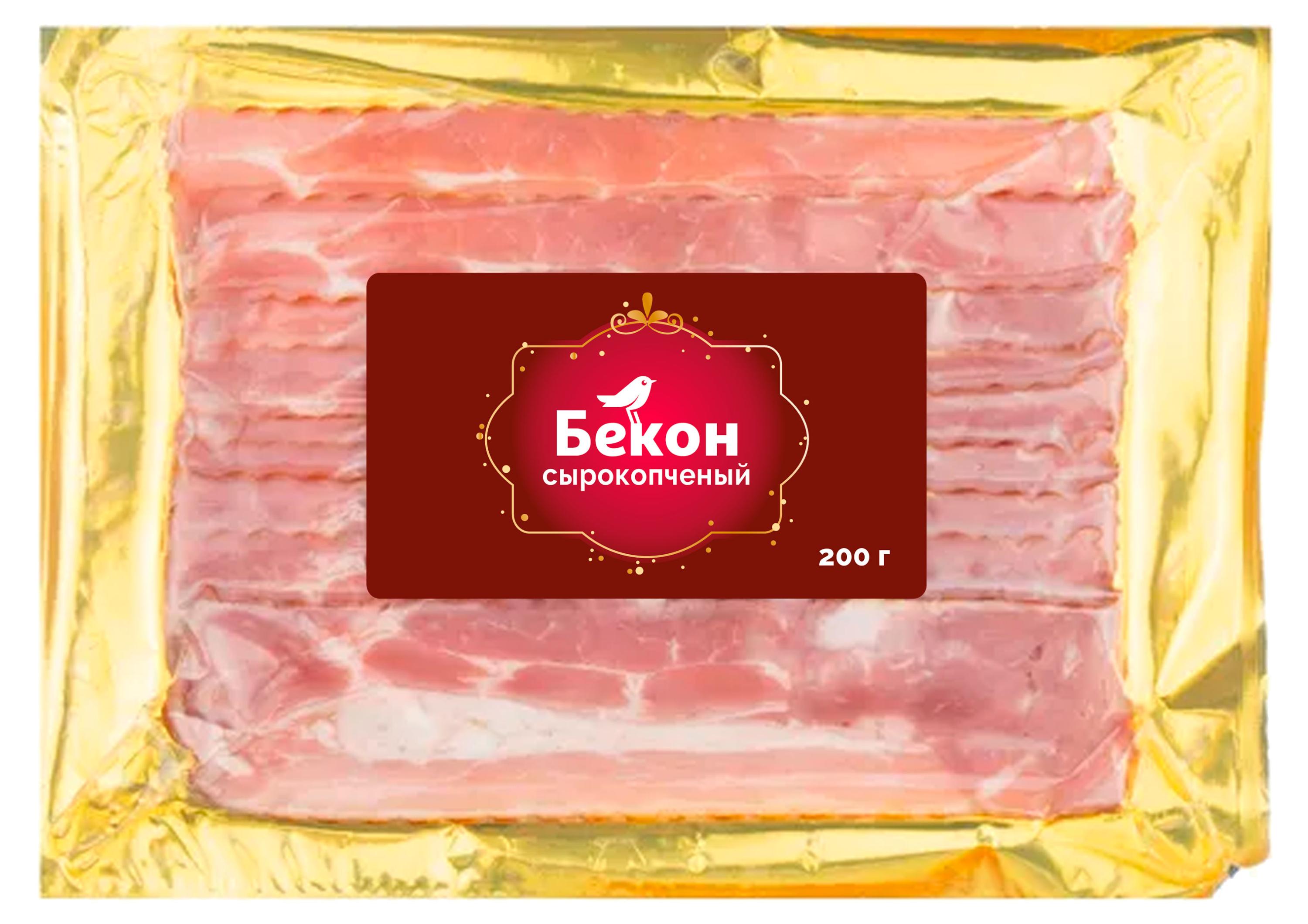 

Бекон сырокопченый АШАН Красная птица из свинины на натуральной щепе в нарезке, 200 г