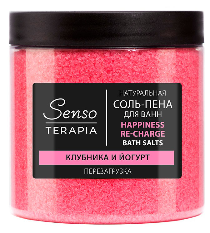 

Соль-пена для ванн Красная Линия Senso Terapia Happiness re-charge клубника и йогурт, 600 г