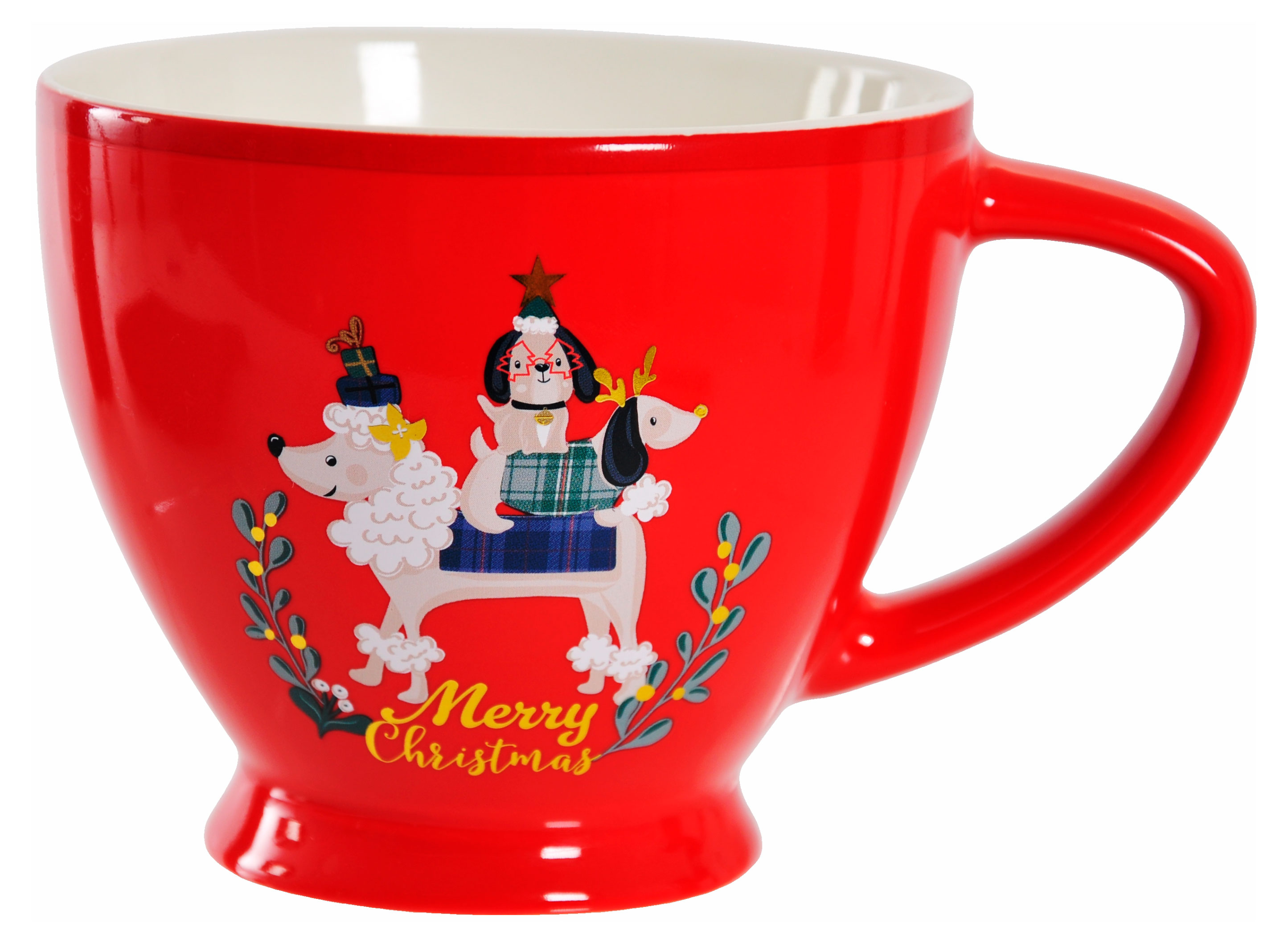 

Кружка Actuel Вокруг света Merry Christmas красная, 400 мл