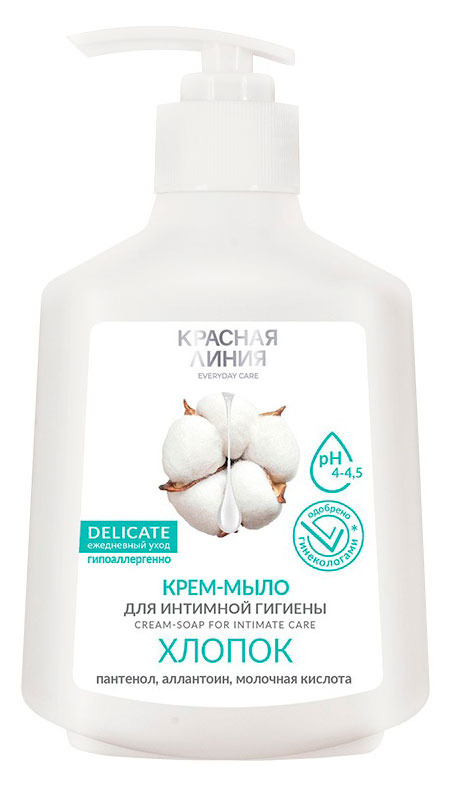 

Крем-мыло для интимной гигиены Красная Линия Хлопок, 250 мл