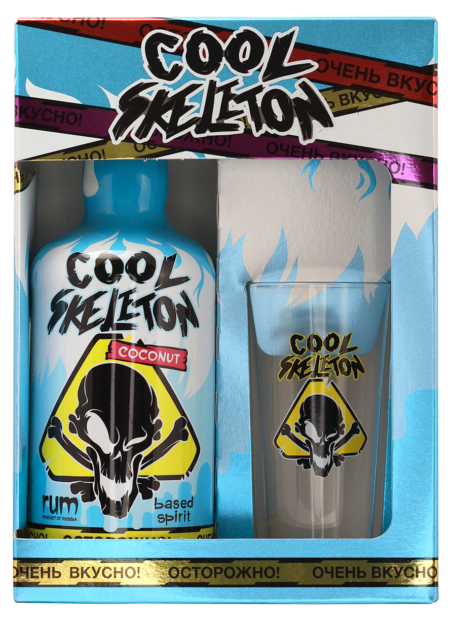 

Ром Cool Skeleton Россия, 0,7 л + 1 стакан 280 мл