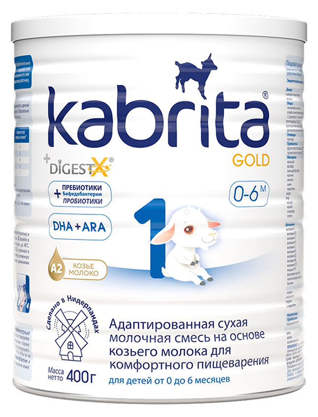 

Смесь сухая молочная Kabrita 1 Gold на козьем молоке для комфортного пищеварения с 0 мес. БЗМЖ, 400 г