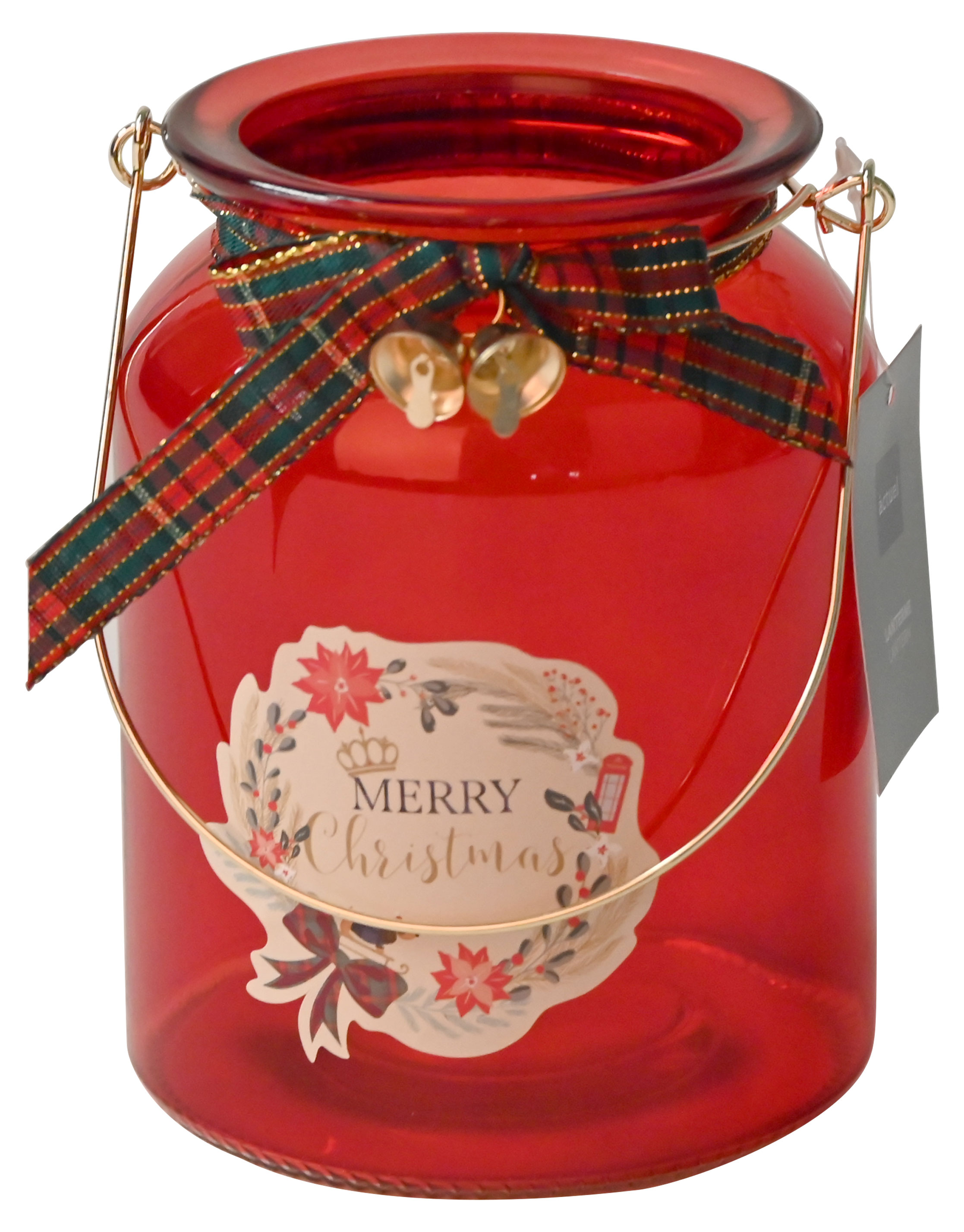 

Подсвечник Actuel Merry Christmas фонарь стеклянный красный, 14,5 см