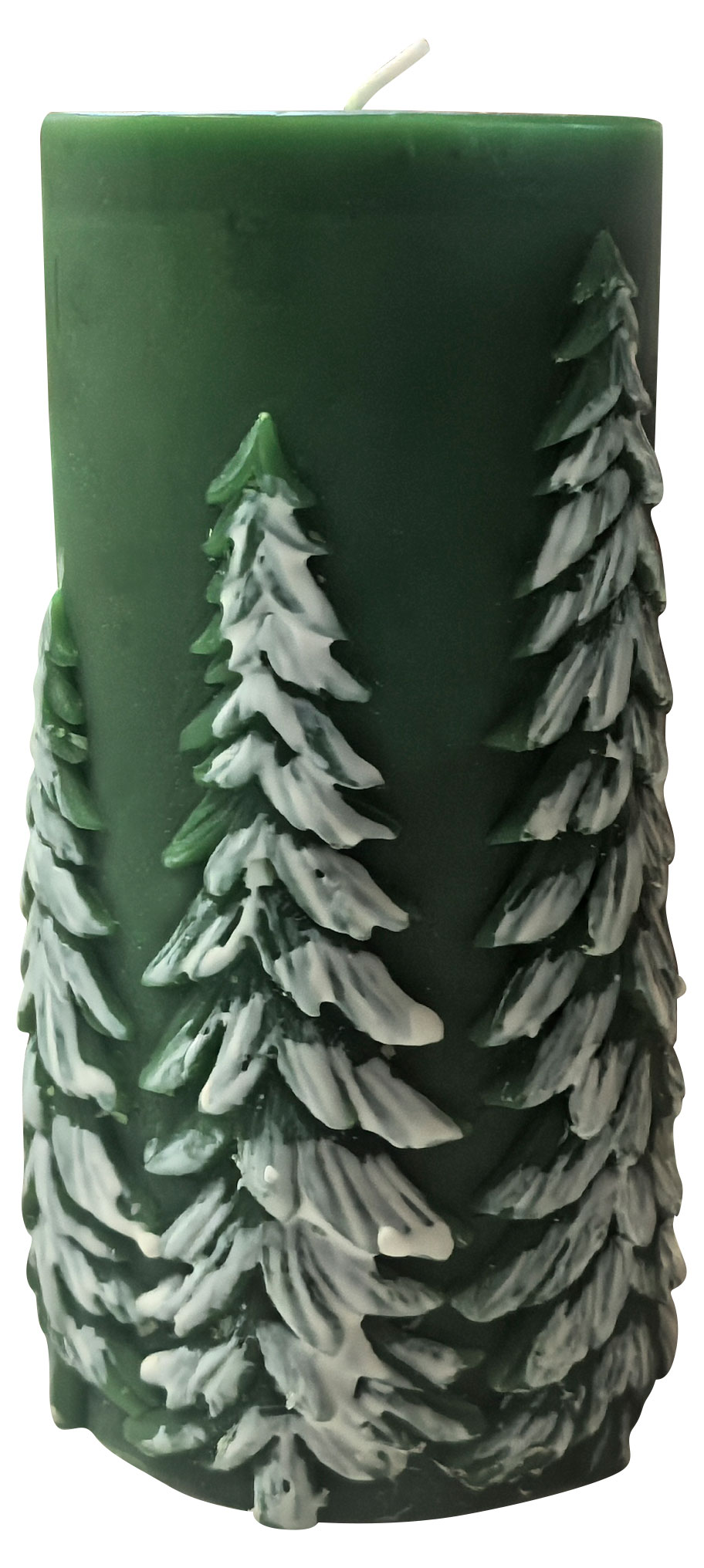 

Свеча Actuel с декором елки зеленая, h 14,5 см