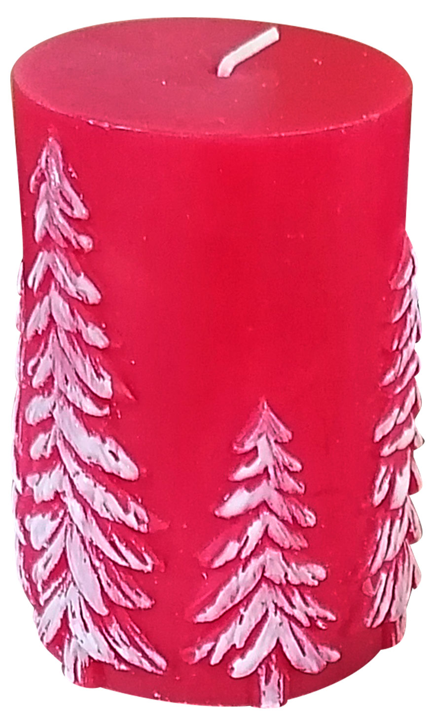 

Свеча Actuel с декором елки красная, h 10,5 см