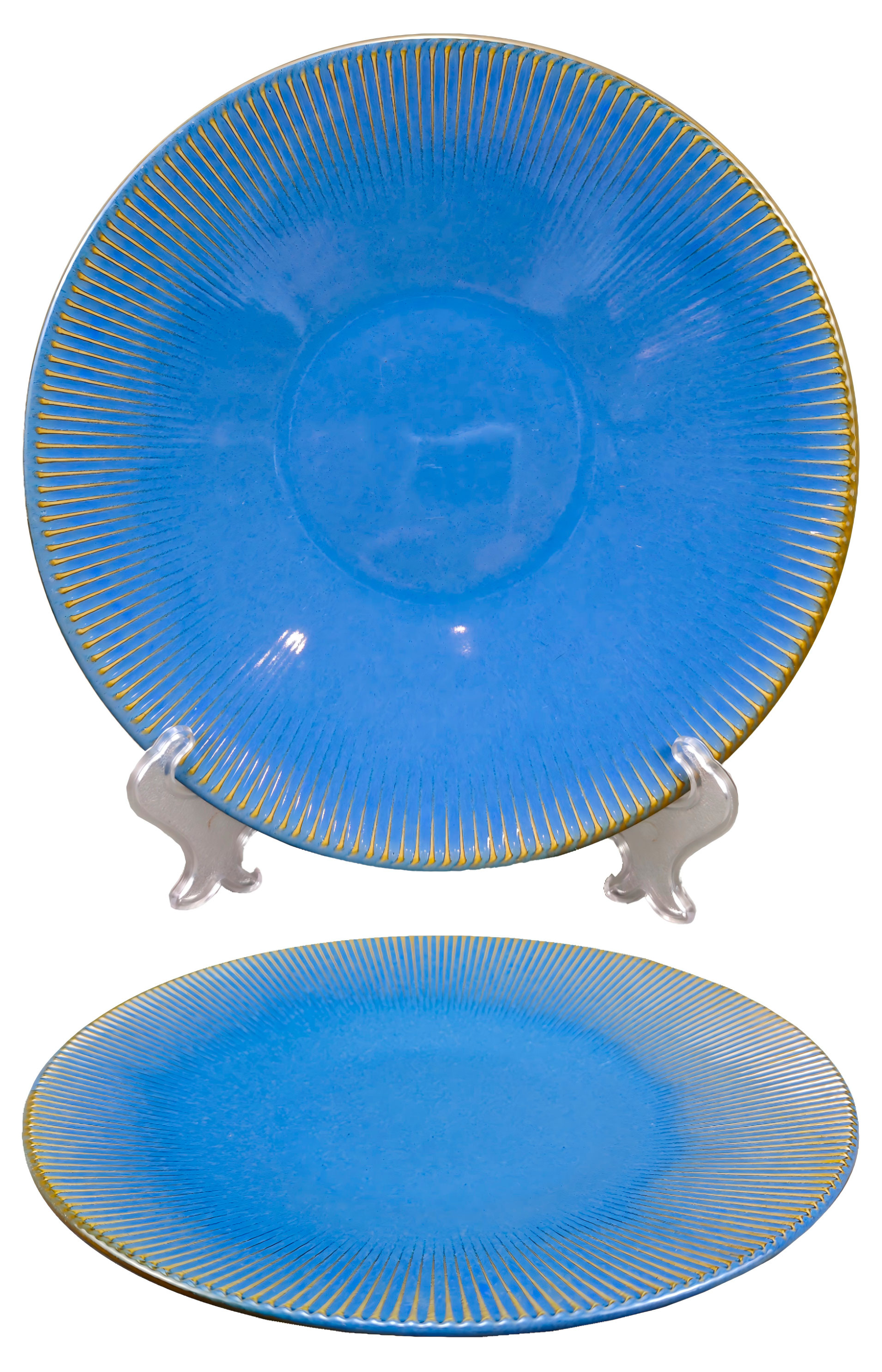 

Тарелка обеденная Actuel синяя, d 25,5 см