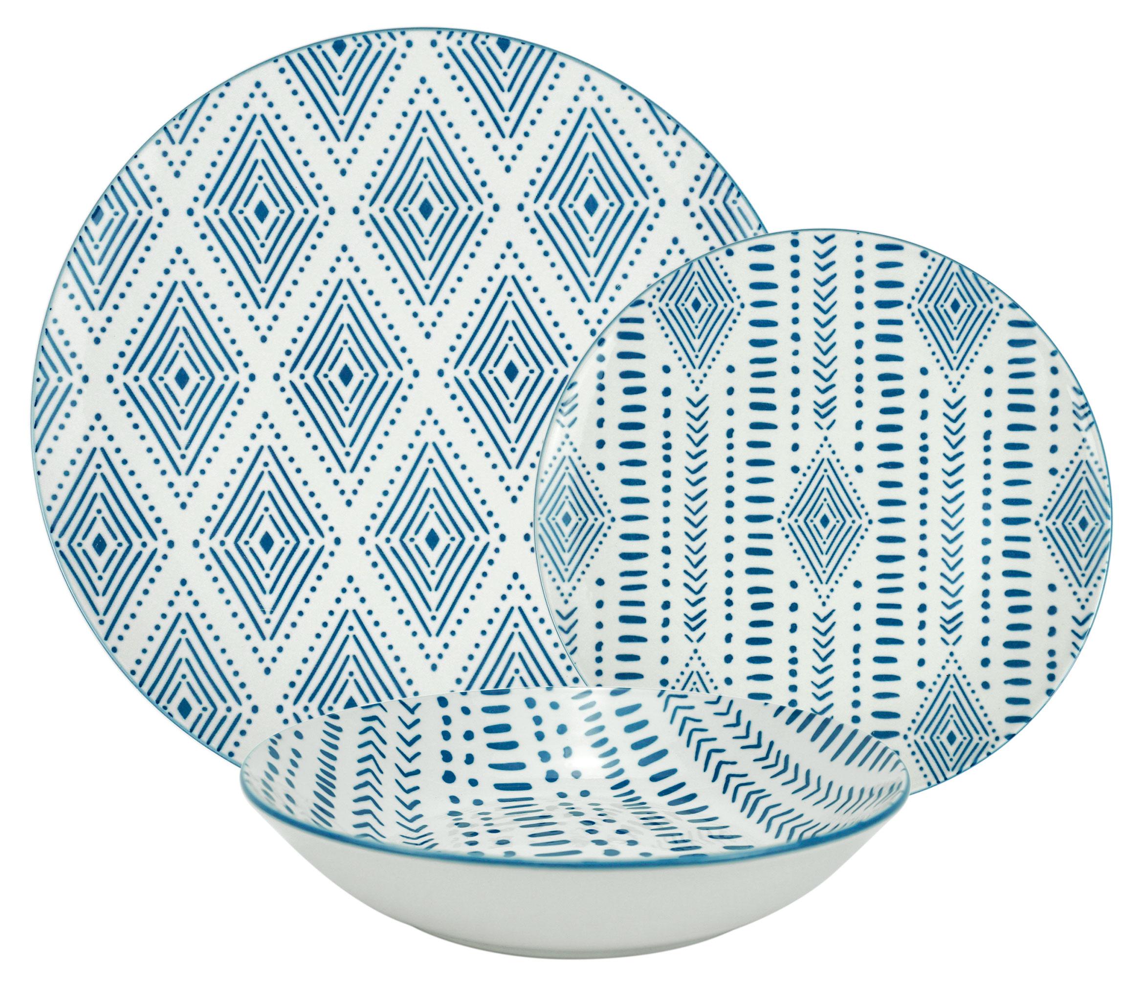 

Набор посуды Actuel бело-голубой фарфор, 18 предметов