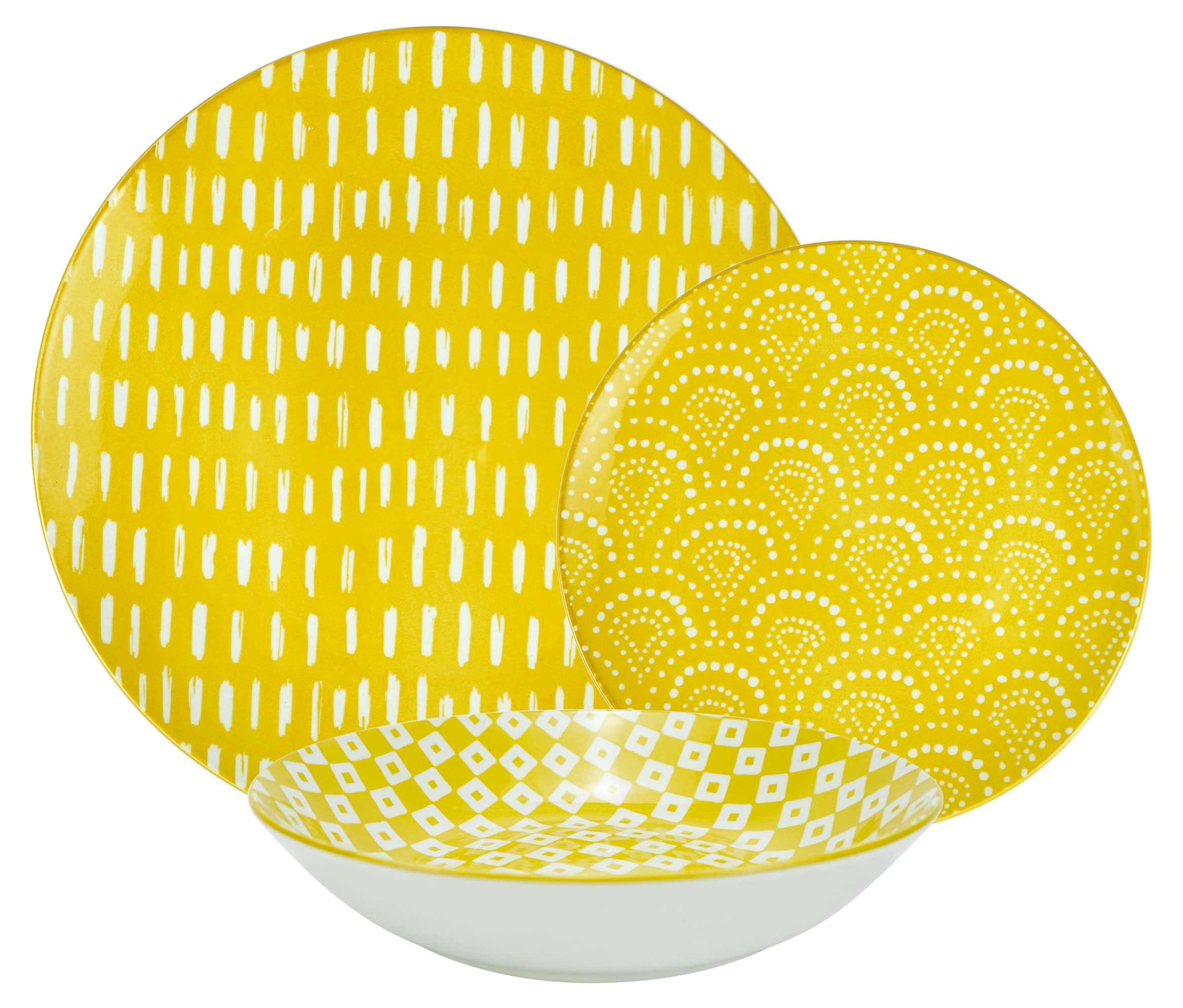 

Набор посуды Actuel желтый фарфор, 18 предметов