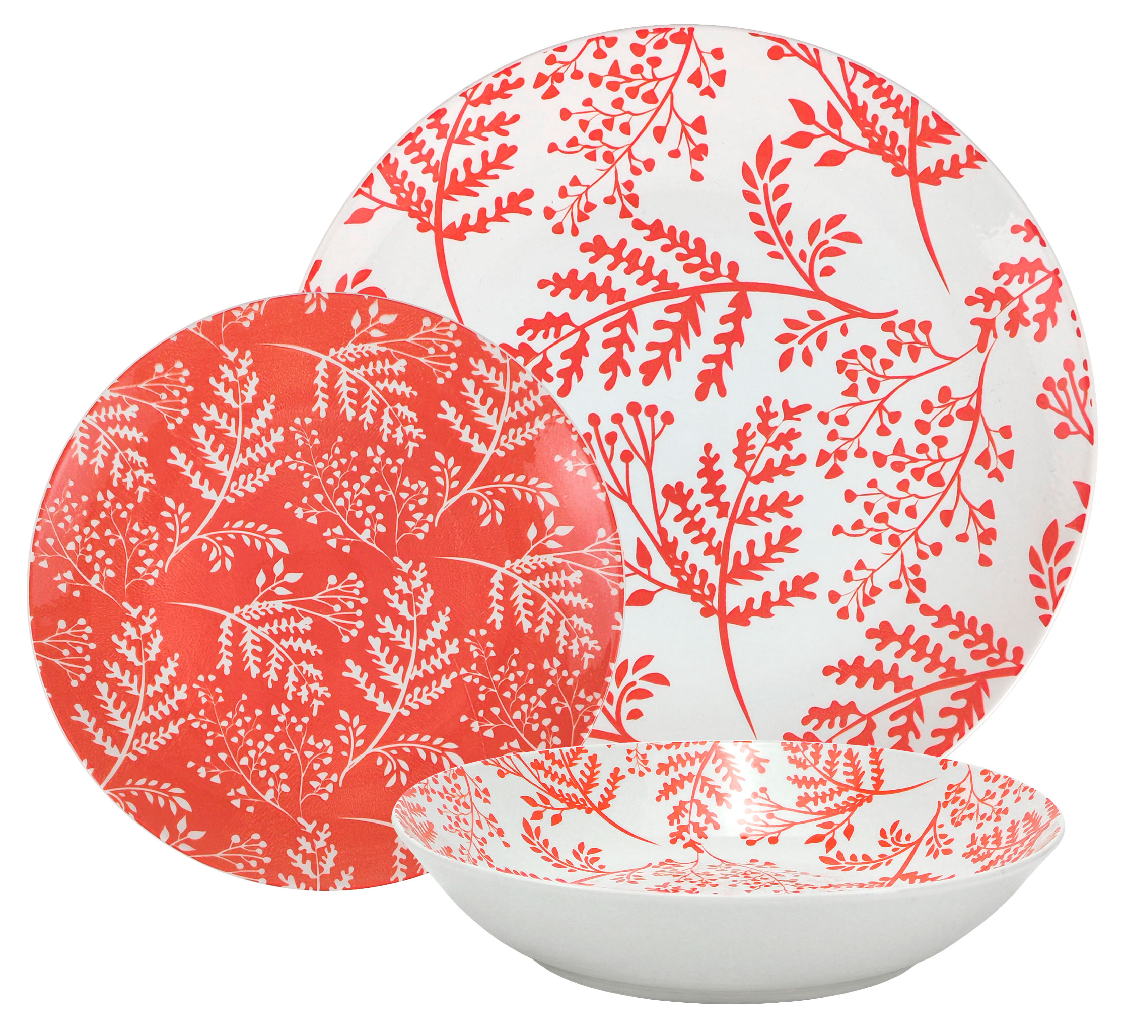 

Набор посуды Actuel красный пастель, 18 предметов