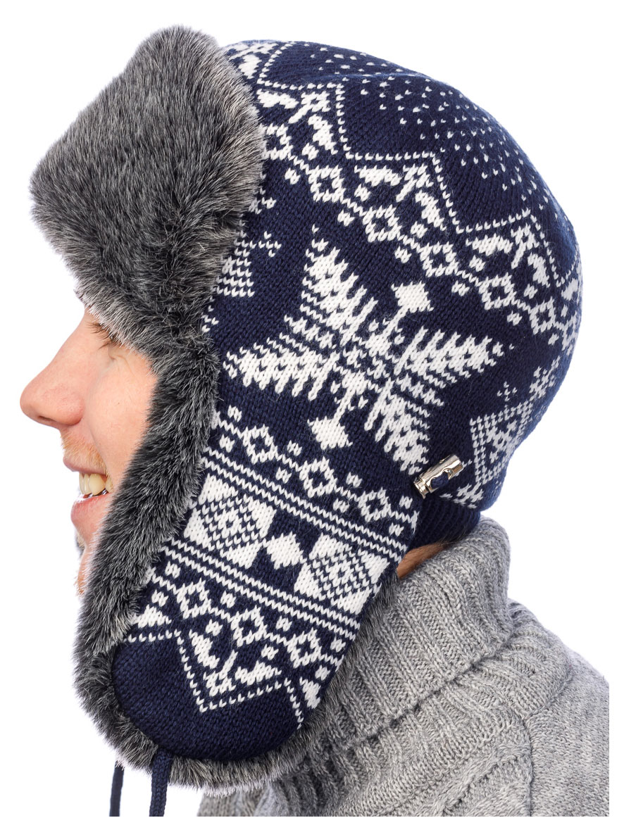 

Шапка мужская Носи свое! бело-синяя, р 56-58