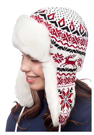 

Шапка женская новогодняя Носи свое! бело-красная, р 56-58