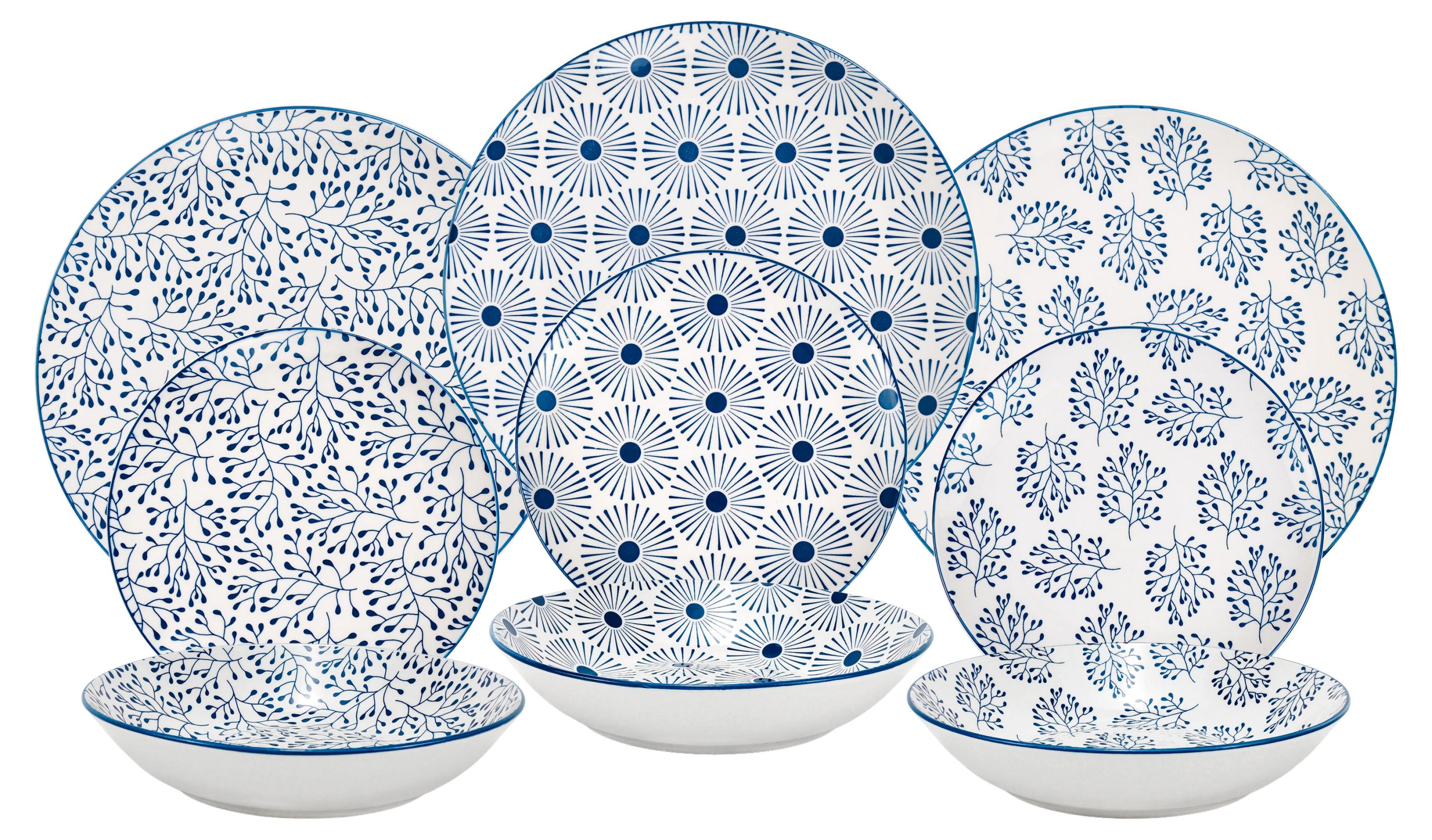 

Набор посуды Actuel синий микс, 18 предметов