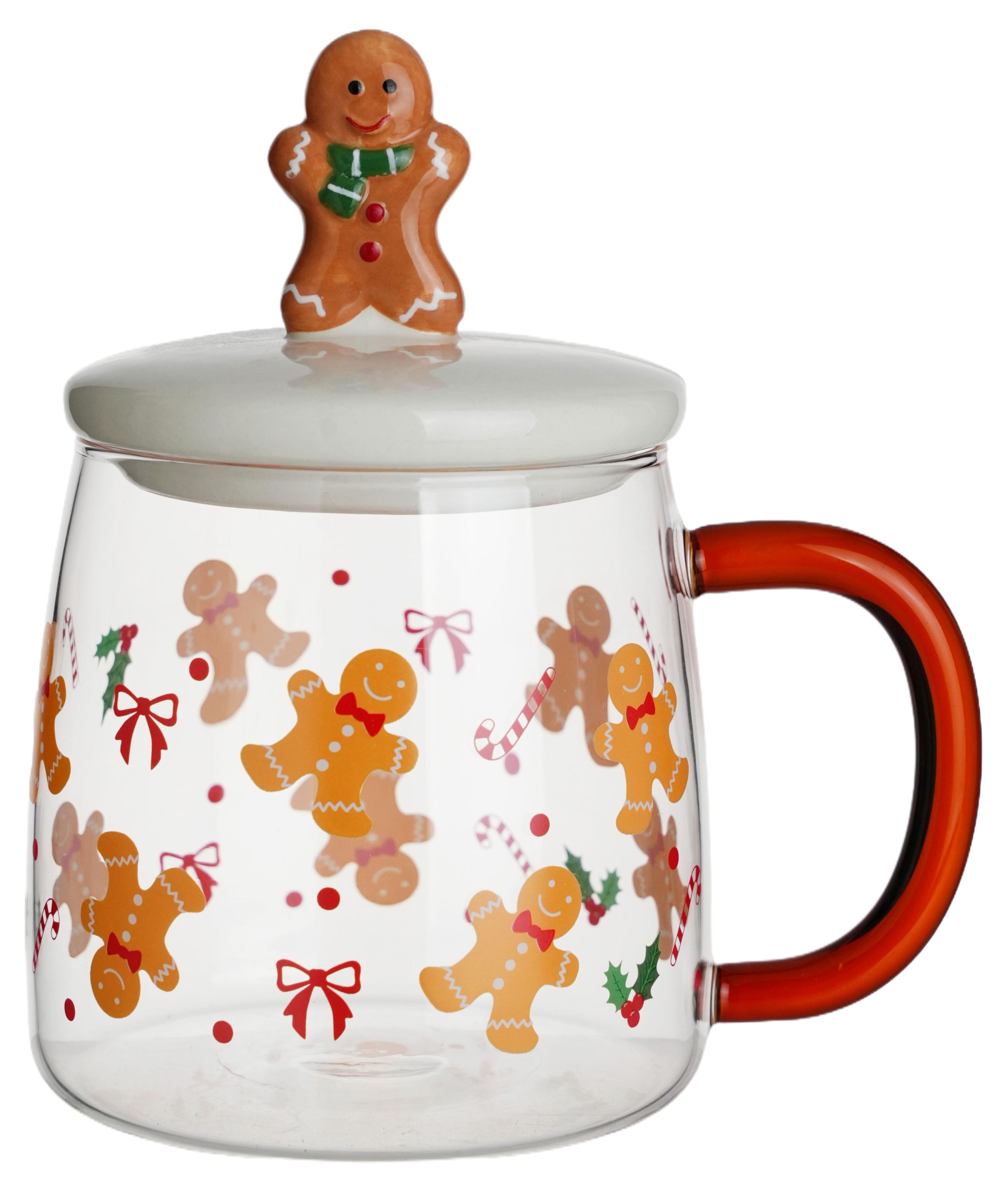 

Кружка Actuel Вокруг света Печеньки стеклянная с крышкой, 500 мл