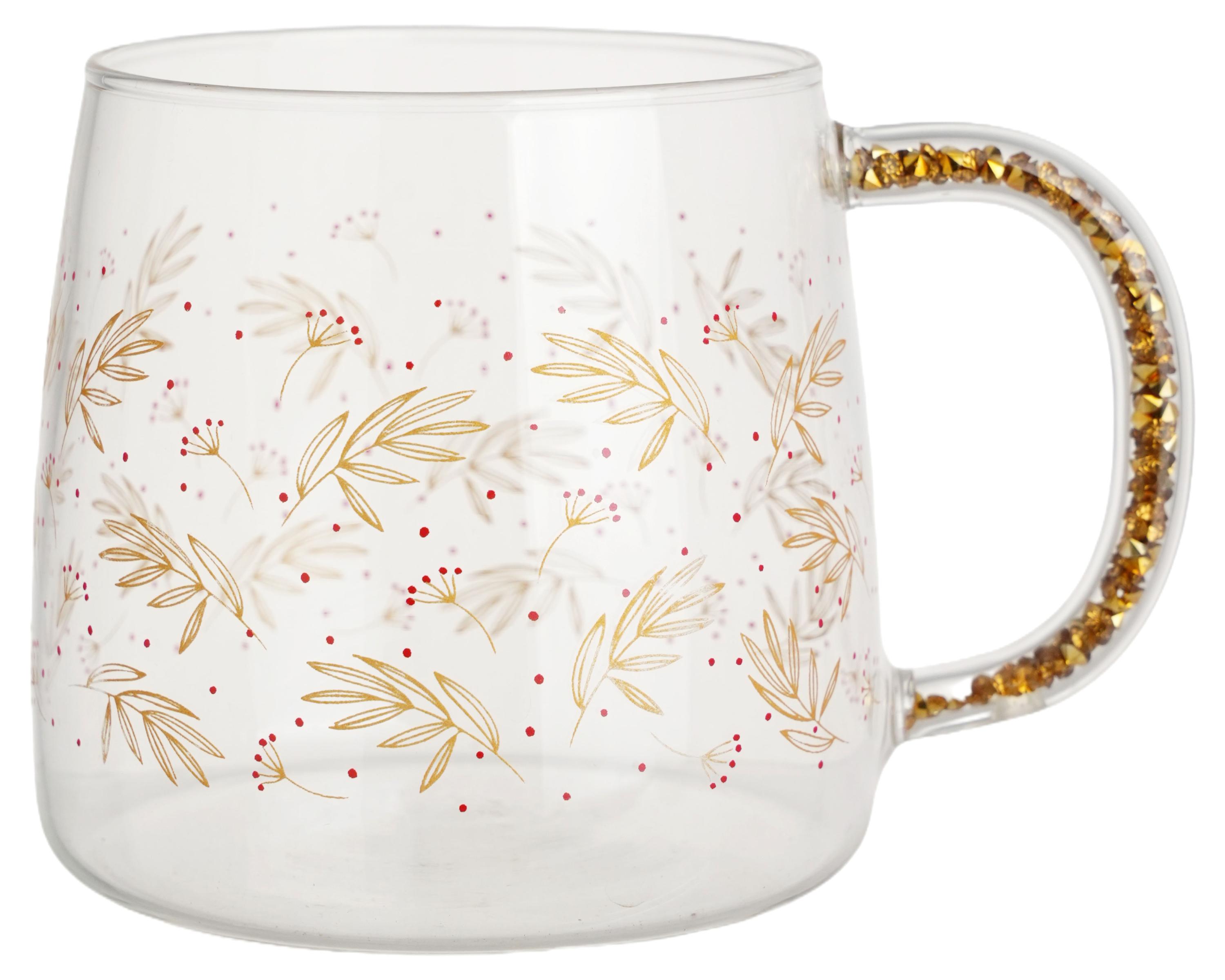 

Кружка Actuel Золото театра Ветки стеклянная, 500 мл