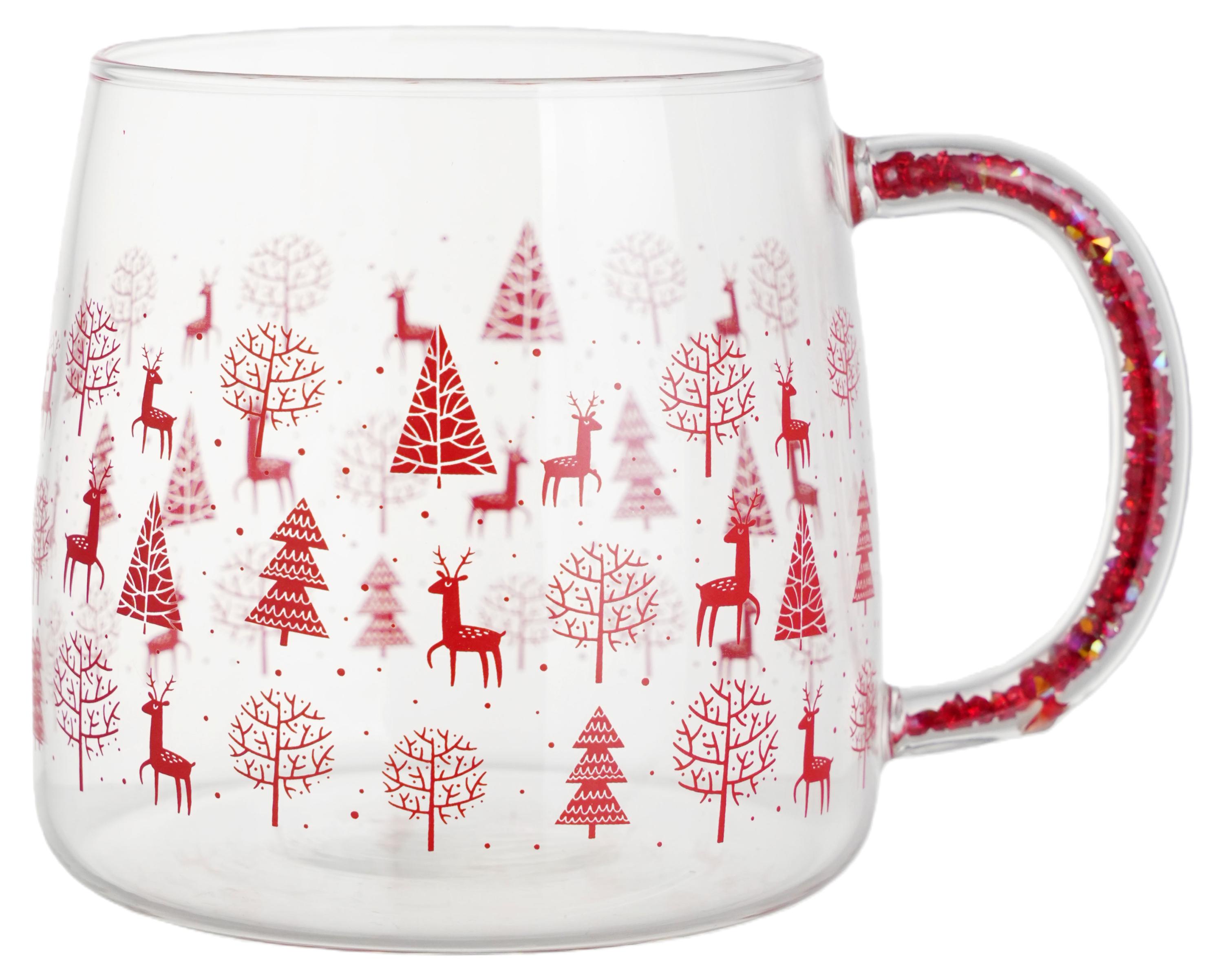 

Кружка Actuel Вокруг света Олени в лесу стеклянная, 500 мл