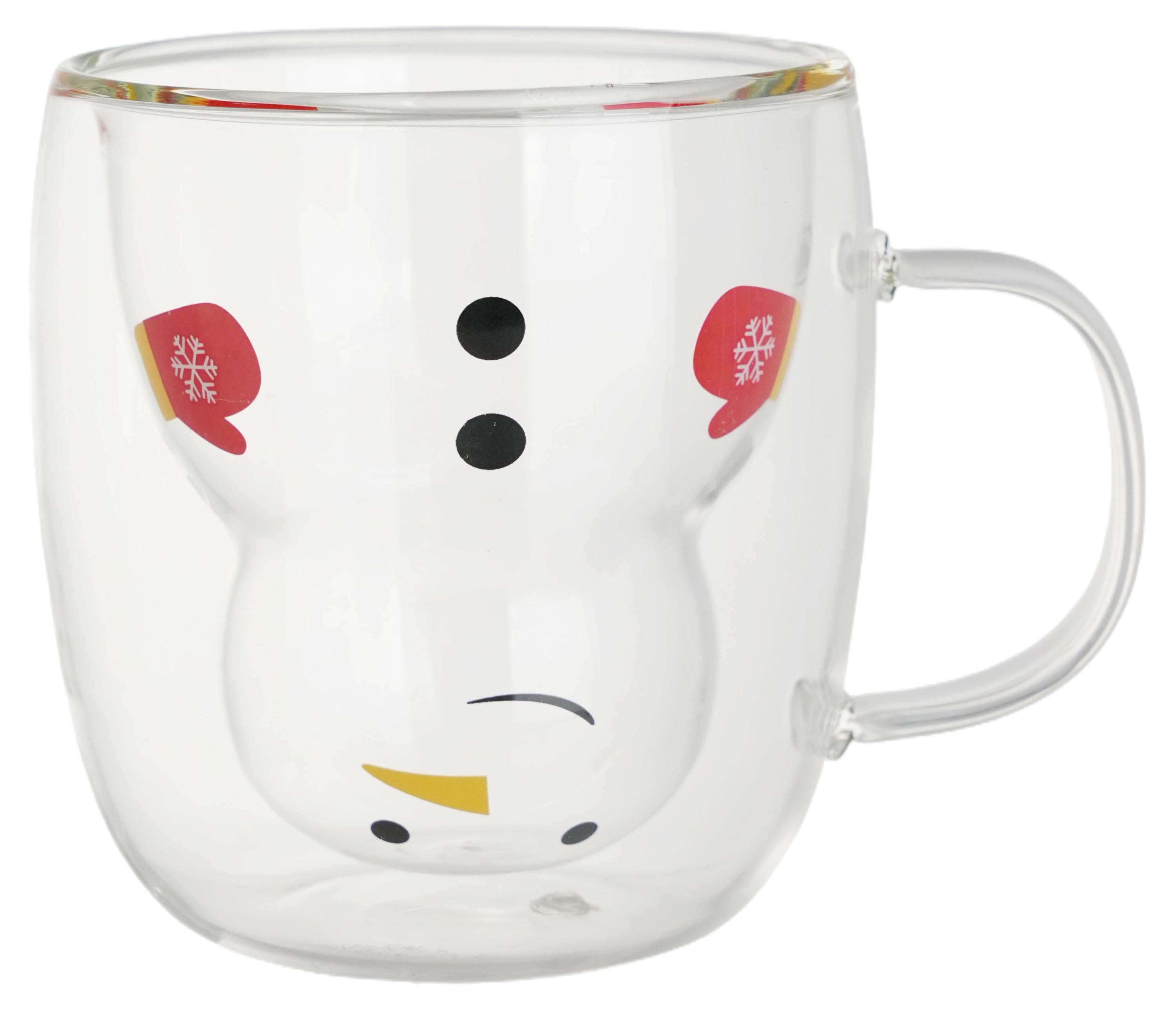 

Кружка Actuel Вокруг света Снеговик стеклянная с двойными стенками, 260 мл